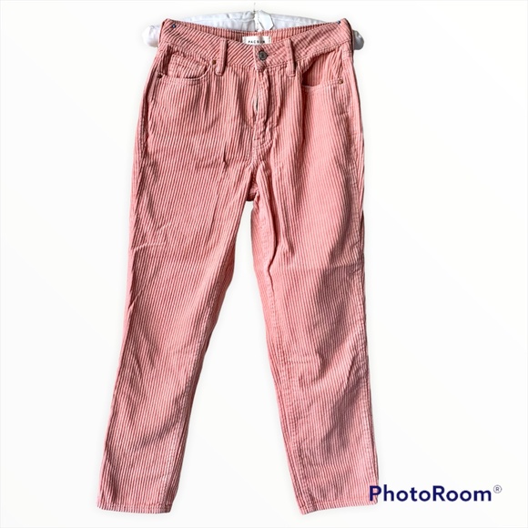PacSun Corduroy Mom Jeans High Rise Peach Size 24 - Picture 1 of 11